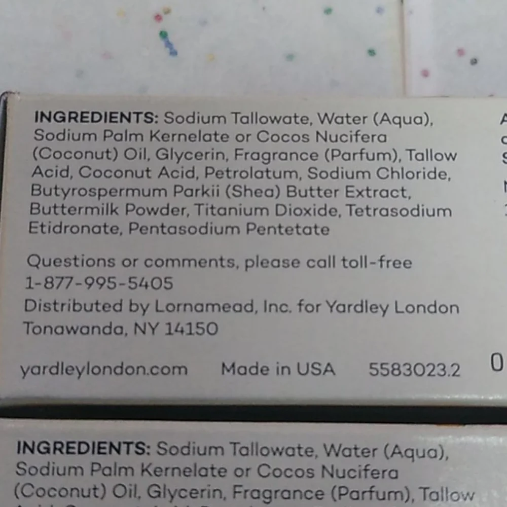 Yardley London Shea Buttermilk 4 Soap Bars